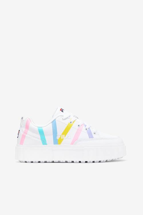Fila Sandblast Low Stripe Naisten Tennarit Valkoinen Sininen | Fila102LY