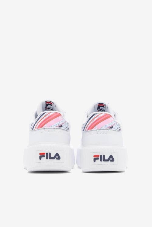 Fila Sandblast Oversole Rolando Naisten Tennarit Valkoinen Laivastonsininen Punainen | Fila915QC