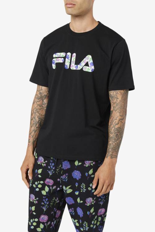 Fila Saranac Tee Miesten T Paidat Mustat | Fila036ML