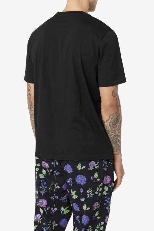 Fila Saranac Tee Miesten T Paidat Mustat | Fila036ML