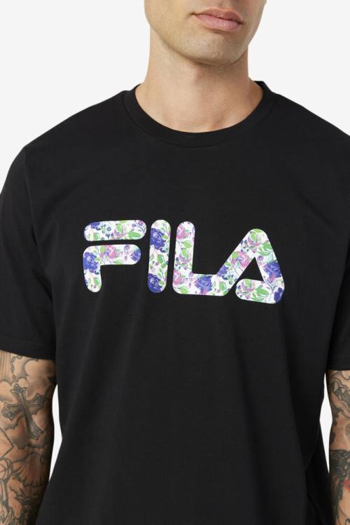 Fila Saranac Tee Miesten T Paidat Mustat | Fila036ML