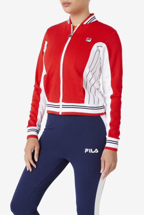 Fila Settanta Ii Naisten Takki Punainen Valkoinen Laivastonsininen | Fila430ZA