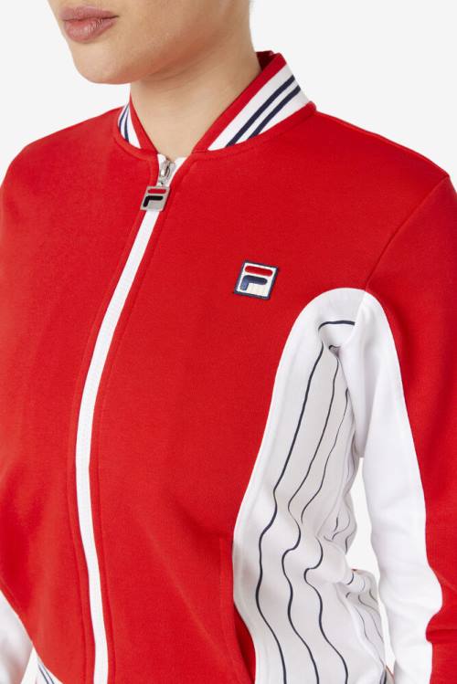 Fila Settanta Ii Naisten Takki Punainen Valkoinen Laivastonsininen | Fila430ZA
