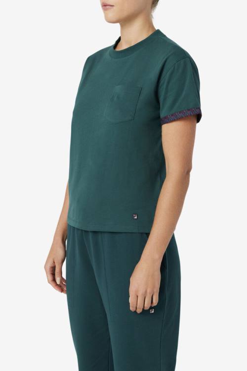 Fila Sloane Tee Naisten T Paidat Oliivinvihreä | Fila618NR