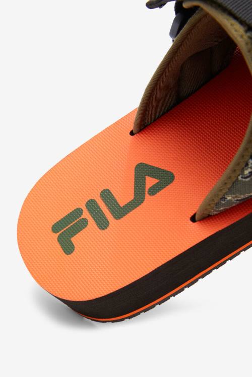 Fila Sol-slide V2 Camo Miesten Rantasandaalit Mustat Oliivinvihreä | Fila093LV