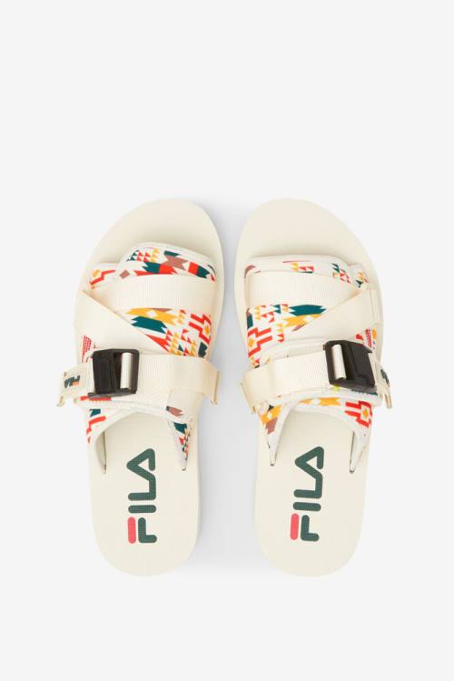 Fila Sol-slide V2 Miesten Rantasandaalit Valkoinen Monivärinen | Fila395MP