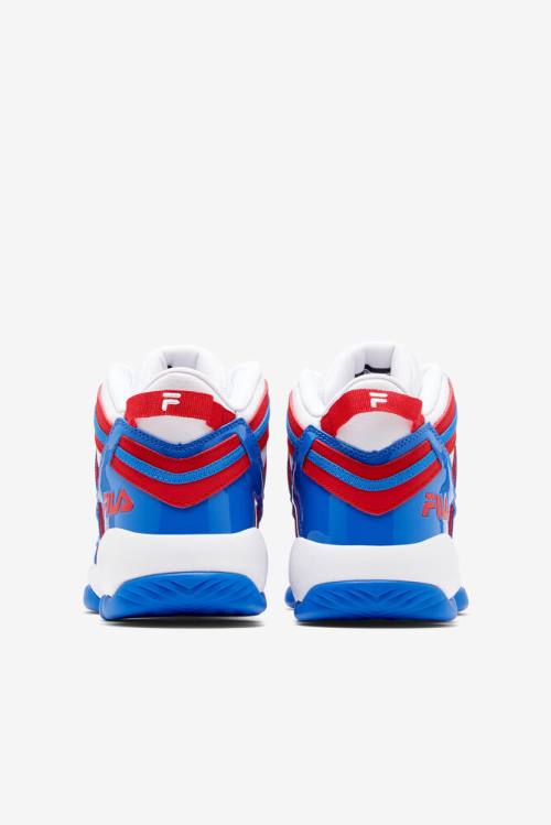Fila Stackhouse Spaghetti Miesten Tennarit Valkoinen Punainen Sininen | Fila207QY