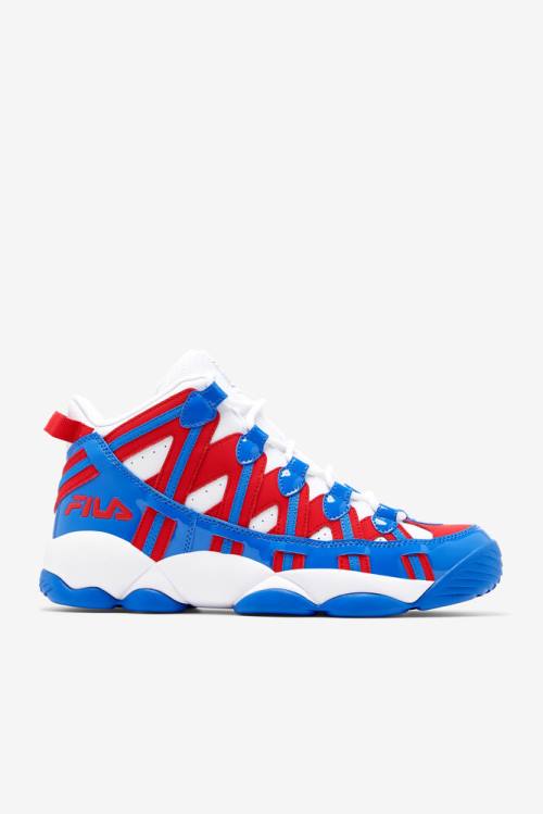 Fila Stackhouse Spaghetti Miesten Tennarit Valkoinen Punainen Sininen | Fila207QY