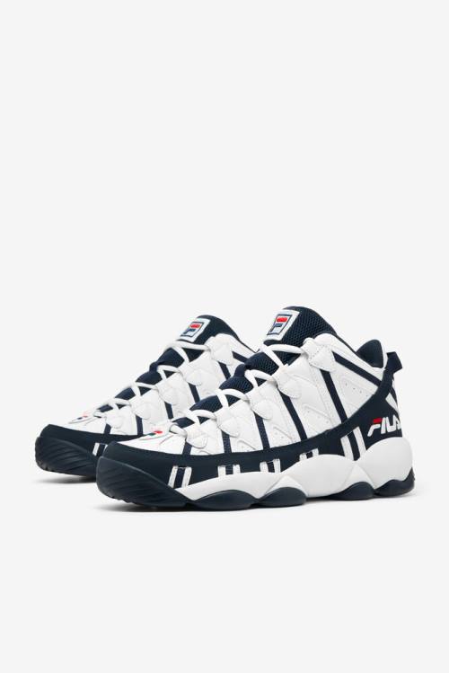 Fila Stackhouse Spaghetti Miesten Tennarit Valkoinen Laivastonsininen Punainen | Fila437EX