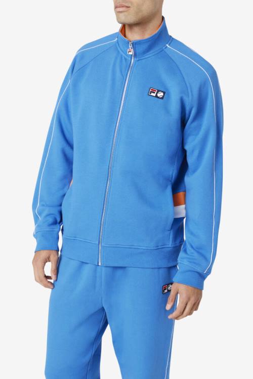 Fila Sutton Track Miesten Takki Sininen Valkoinen Koralli Pinkki | Fila068PH