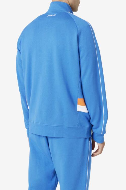 Fila Sutton Track Miesten Takki Sininen Valkoinen Koralli Pinkki | Fila068PH