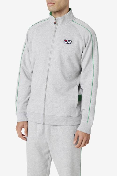 Fila Sutton Track Miesten Takki Vaaleanharmaat Valkoinen | Fila720XG