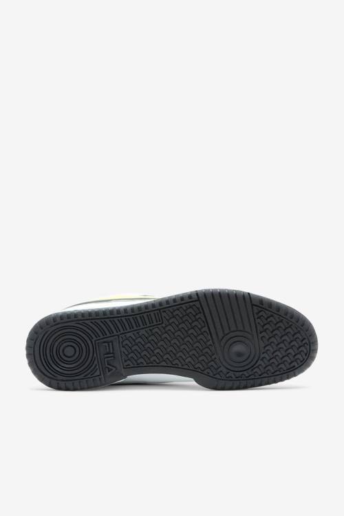 Fila T-1 Mid Miesten Tennarit Valkoinen Keltainen Mustat | Fila732HZ