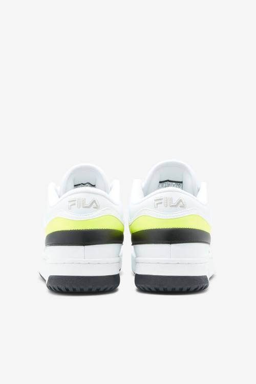 Fila T-1 Mid Miesten Tennarit Valkoinen Keltainen Mustat | Fila732HZ