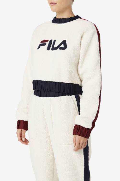 Fila Tabitha Crewneck Naisten Puserot Laivastonsininen Ruskea | Fila806QZ