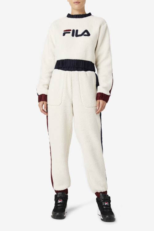 Fila Tabitha Crewneck Naisten Puserot Laivastonsininen Ruskea | Fila806QZ