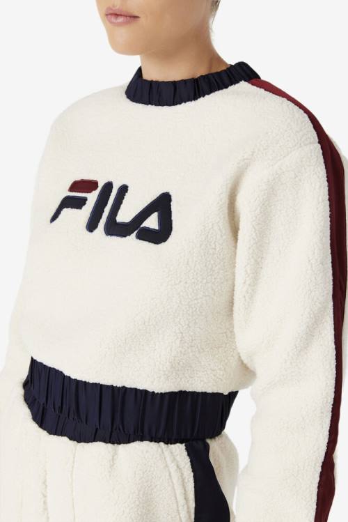 Fila Tabitha Crewneck Naisten Puserot Laivastonsininen Ruskea | Fila806QZ