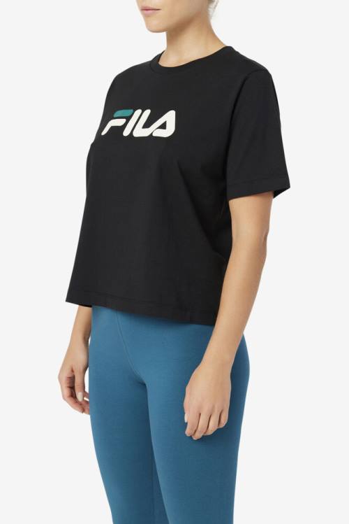 Fila Thea Tee Naisten T Paidat Mustat | Fila368ZD