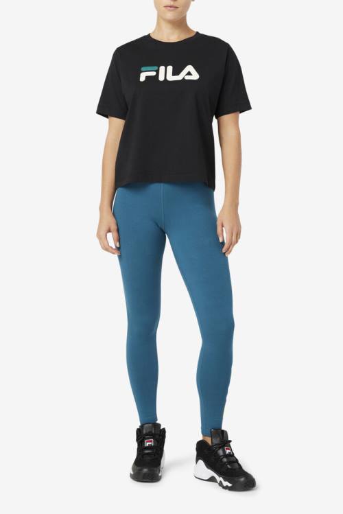 Fila Thea Tee Naisten T Paidat Mustat | Fila368ZD