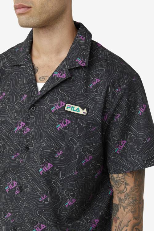 Fila Topo Caban Miesten Paidat Mustat | Fila803GF