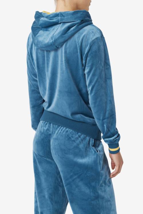 Fila Tove Velour Full Zip Naisten Huppari Sininen Koralli | Fila295IP