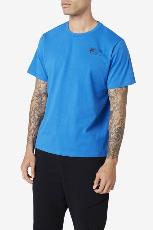 Fila Track Tee Miesten T Paidat Sininen Valkoinen | Fila235VP