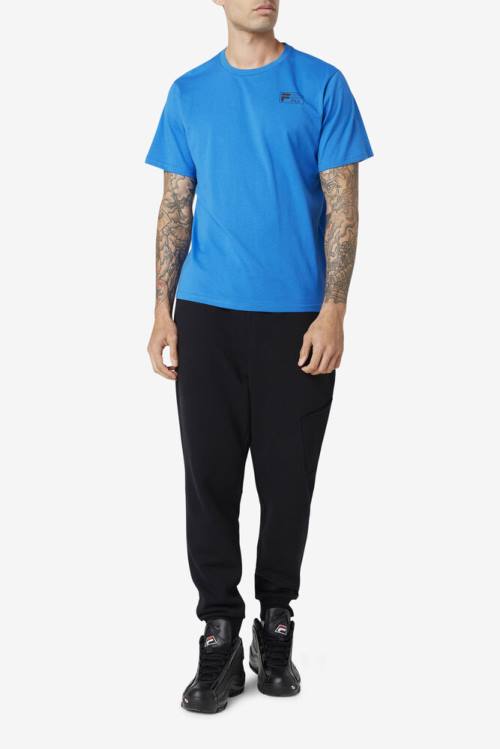 Fila Track Tee Miesten T Paidat Sininen Valkoinen | Fila235VP