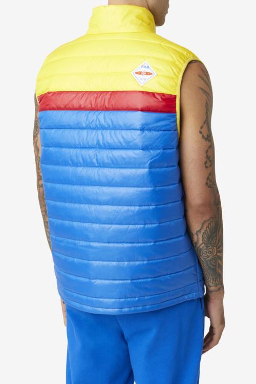 Fila Tri Vest Miesten Takki Sininen Sitruuna Punainen | Fila138AF