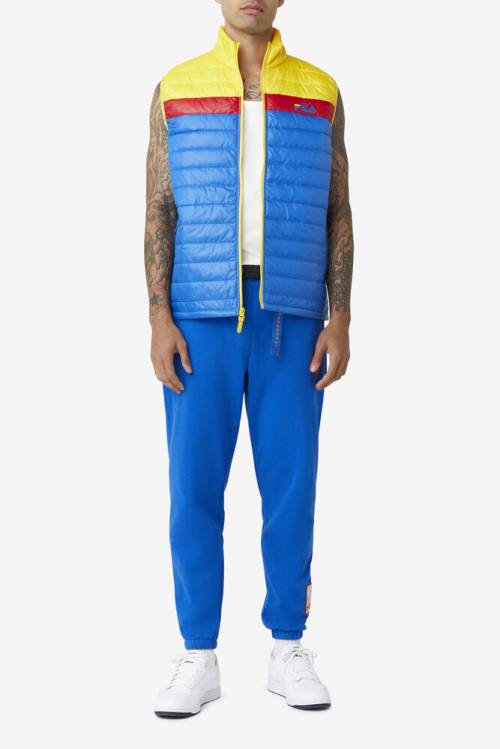 Fila Tri Vest Miesten Takki Sininen Sitruuna Punainen | Fila138AF