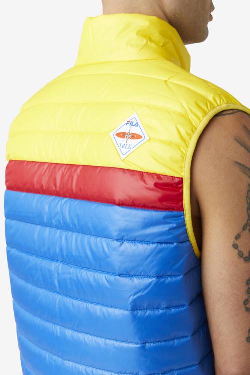 Fila Tri Vest Miesten Takki Sininen Sitruuna Punainen | Fila138AF