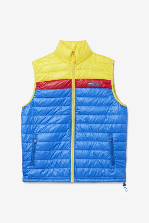 Fila Tri Vest Miesten Takki Sininen Sitruuna Punainen | Fila138AF