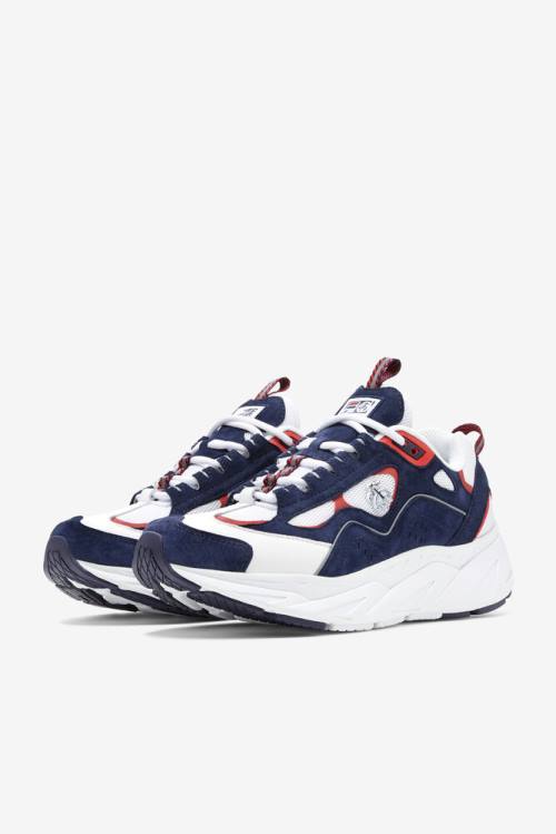 Fila Trigate Miesten X Brooks Brothers Tennarit Valkoinen Laivastonsininen Punainen | Fila491VQ