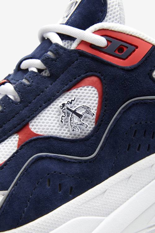 Fila Trigate Miesten X Brooks Brothers Tennarit Valkoinen Laivastonsininen Punainen | Fila491VQ