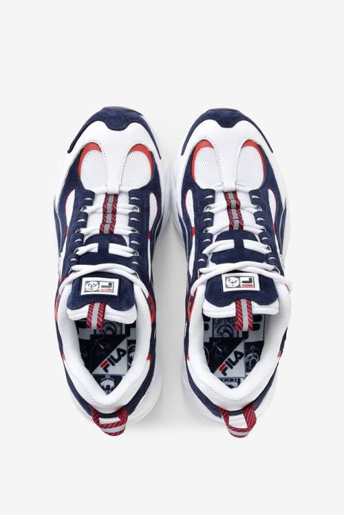Fila Trigate Naisten X Brooks Brothers Tennarit Valkoinen Laivastonsininen Punainen | Fila791BJ