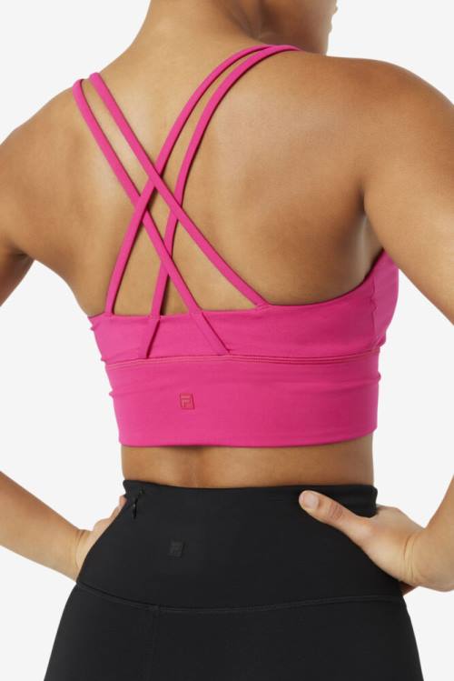 Fila Uplift Cross Back Bra Naisten Topit Vaaleanpinkki | Fila426VU