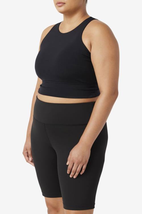 Fila Uplift High Neck Sports Bra Naisten Topit Mustat | Fila034UA