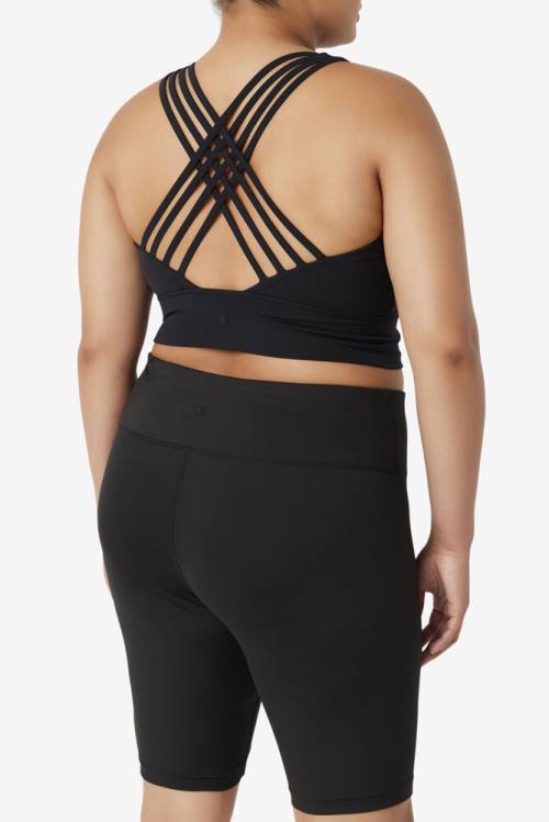 Fila Uplift High Neck Sports Bra Naisten Topit Mustat | Fila034UA