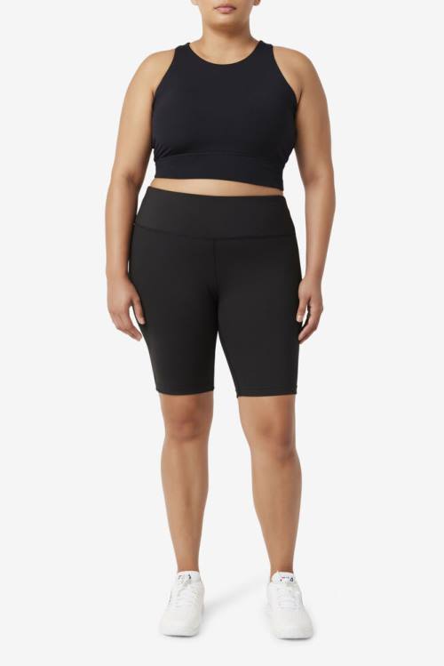 Fila Uplift High Neck Sports Bra Naisten Topit Mustat | Fila034UA
