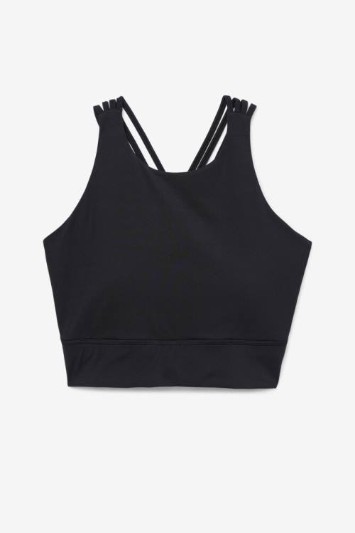 Fila Uplift High Neck Sports Bra Naisten Topit Mustat | Fila034UA