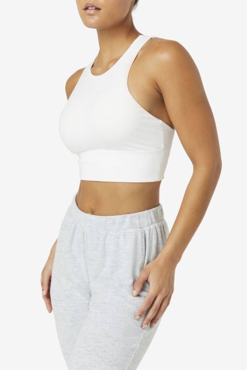 Fila Uplift High Neck Sports Bra Naisten Topit Valkoinen | Fila827XR