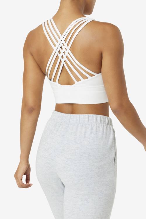 Fila Uplift High Neck Sports Bra Naisten Topit Valkoinen | Fila827XR