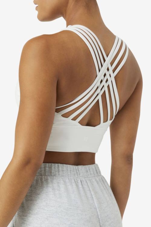 Fila Uplift High Neck Sports Bra Naisten Topit Valkoinen | Fila827XR