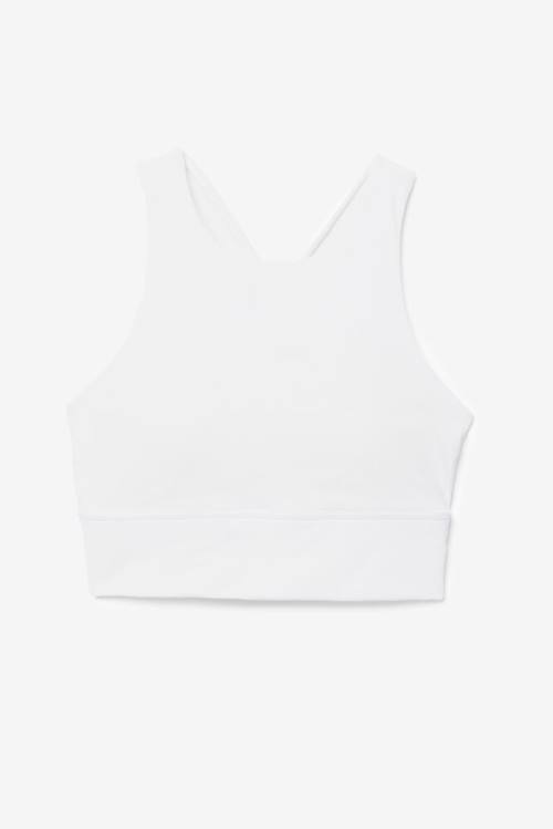 Fila Uplift High Neck Sports Bra Naisten Topit Valkoinen | Fila827XR