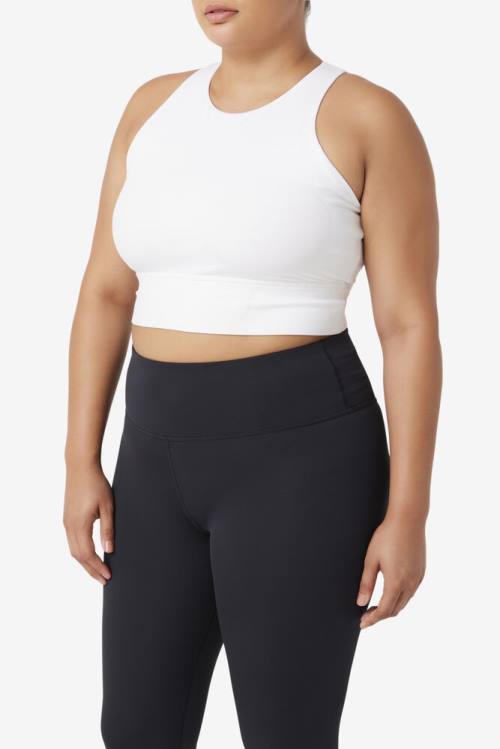 Fila Uplift High Neck Sports Bra Naisten Topit Valkoinen | Fila985SH