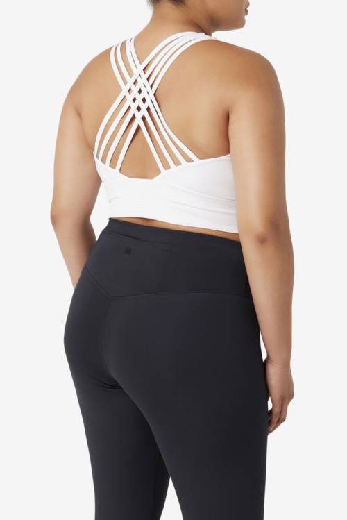 Fila Uplift High Neck Sports Bra Naisten Topit Valkoinen | Fila985SH