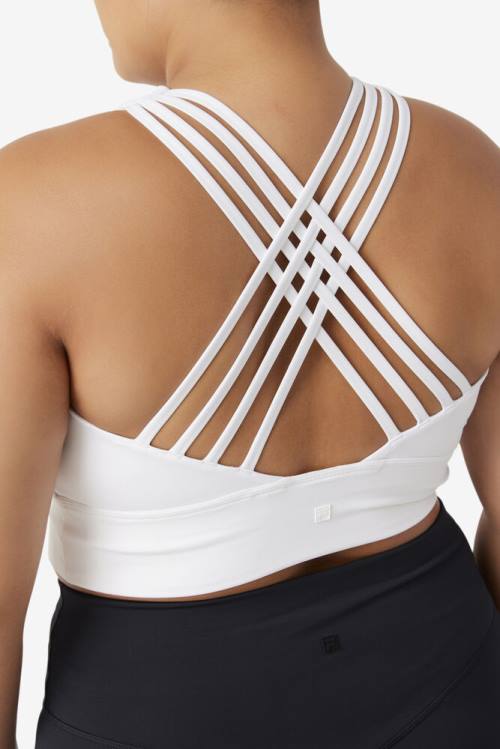 Fila Uplift High Neck Sports Bra Naisten Topit Valkoinen | Fila985SH