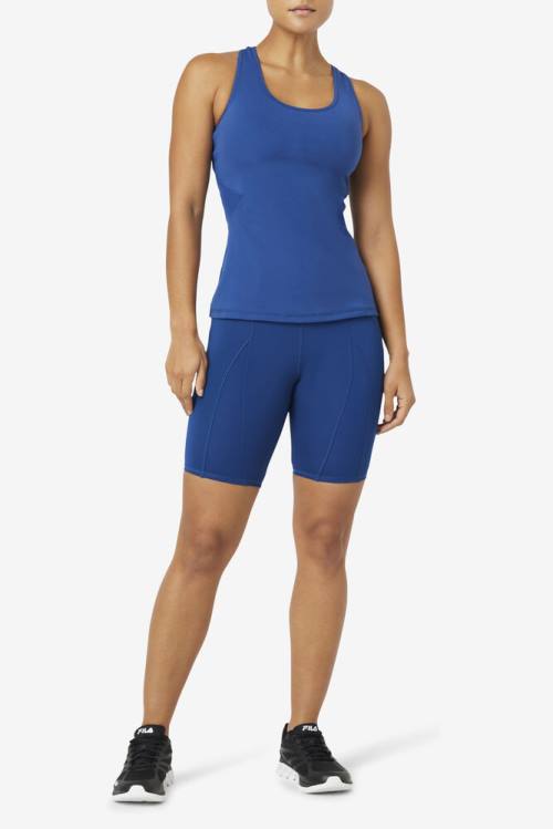 Fila Uplift Open Racerback Tank Naisten Topit Laivastonsininen Mustat | Fila045AF