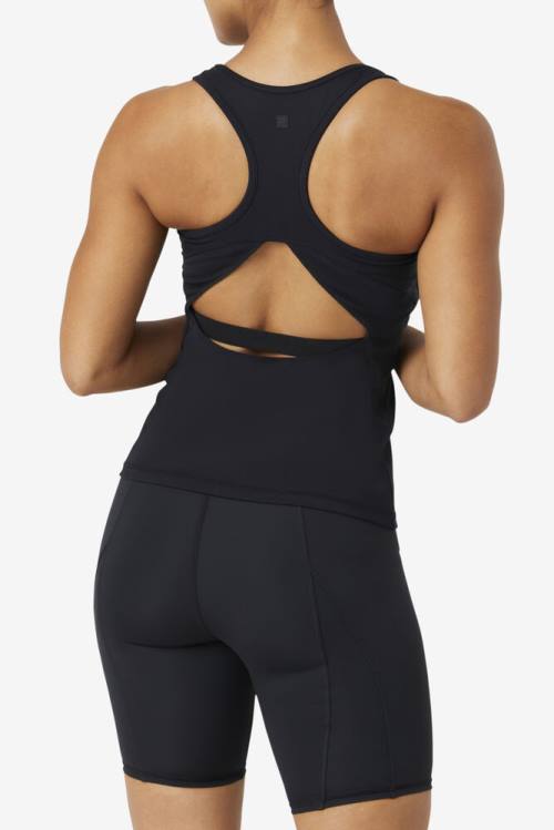 Fila Uplift Open Racerback Tank Naisten Topit Mustat | Fila751FQ