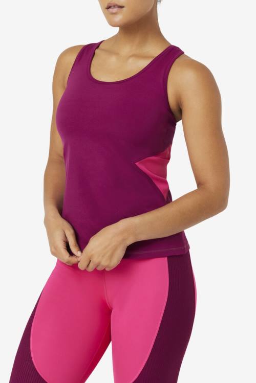 Fila Uplift Open Racerback Tank Naisten Topit Violetit Vaaleanpinkki | Fila809YJ