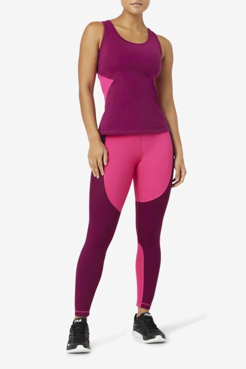 Fila Uplift Open Racerback Tank Naisten Topit Violetit Vaaleanpinkki | Fila809YJ